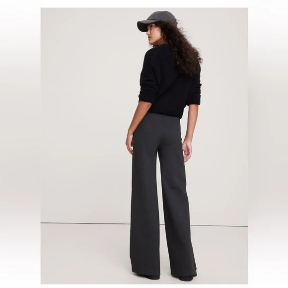 Black Banana Republic Wide-Leg Everywhere Ponte Pants - Picture 5 of 13